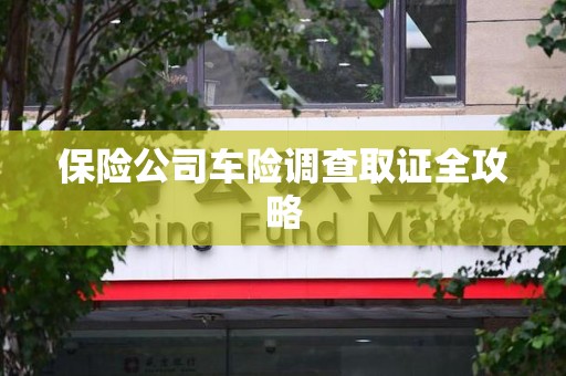 彭泽保险公司车险调查取证全攻略